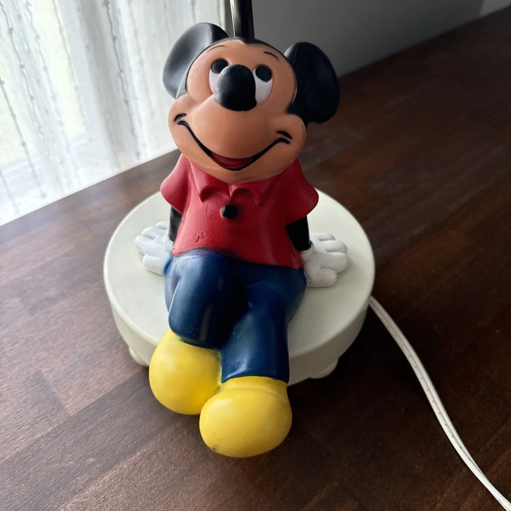 Vintage Walt Disney Mickey Mouse Nursery Lamp / Night Light 1980s Works